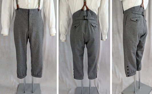 #0316 Victorian Edwardian Mens Cycling Breeches about 1890 Sewing Pattern Size US 34-56 (EU 44-66) Printed Pattern