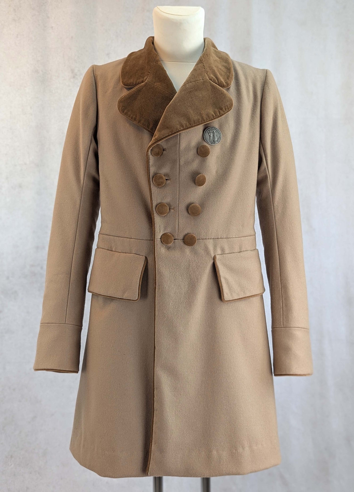 #0418 1830 Frock Coat Romantic period sewing pattern Size US 34-56 (EU 44-66) Download