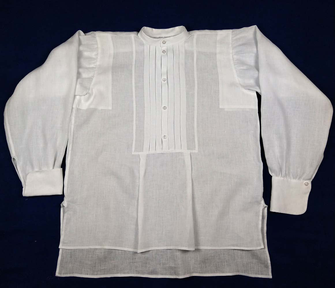 #0118 Mens Shirt and Stock Collar 1830-60 Sewing Pattern Size US 34-56 (EU 44-66) PDF Download