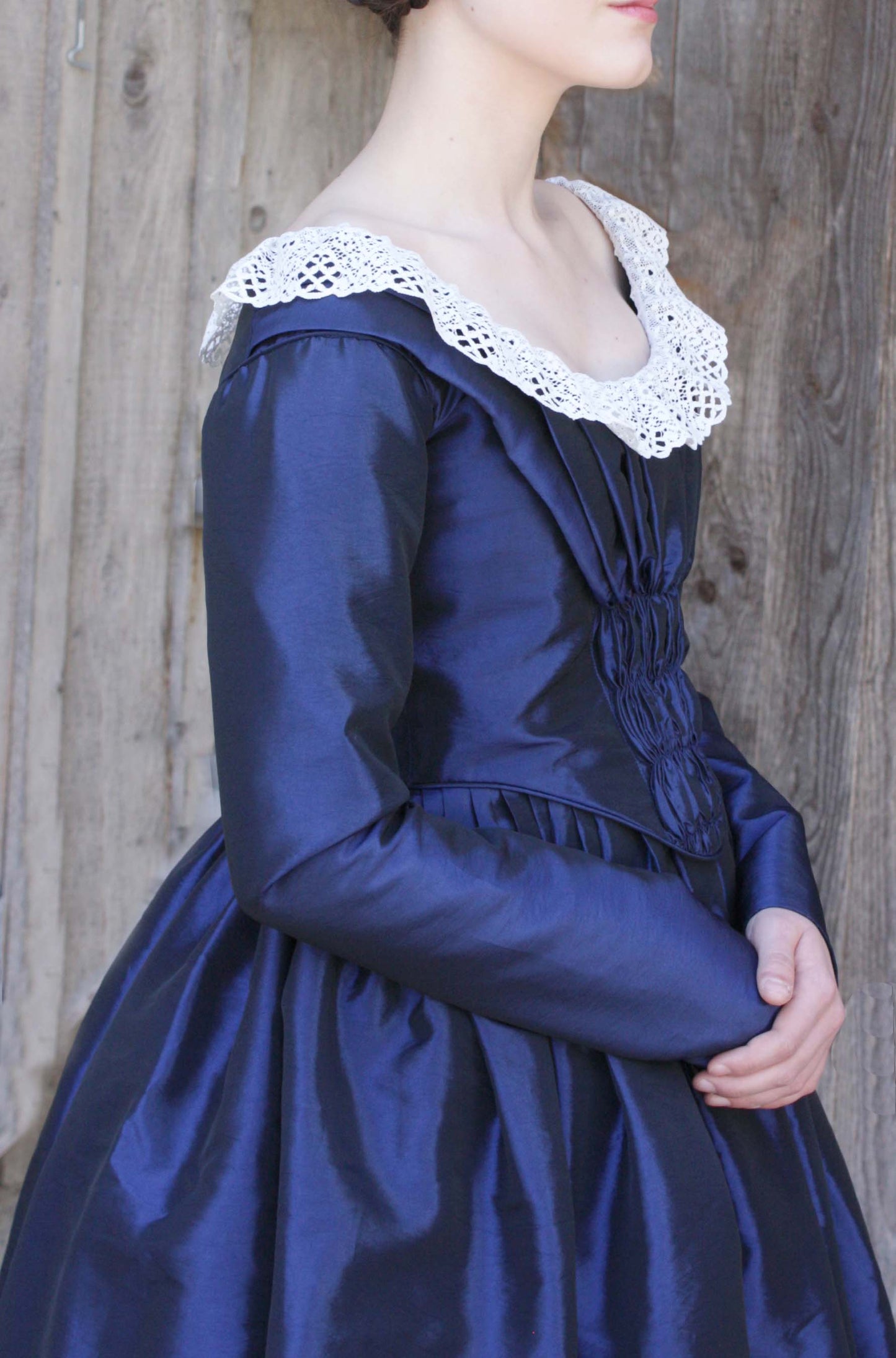 #0421 Day Dress 1837-40 Sewing Pattern Size US 8-30 (EU 34-56) PDF Download