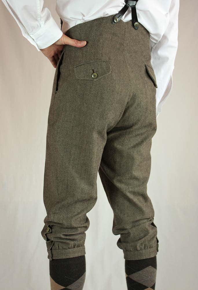 #0316 Victorian Edwardian Mens Cycling Breeches about 1890 Sewing Pattern Size US 34-56 (EU 44-66) Printed Pattern