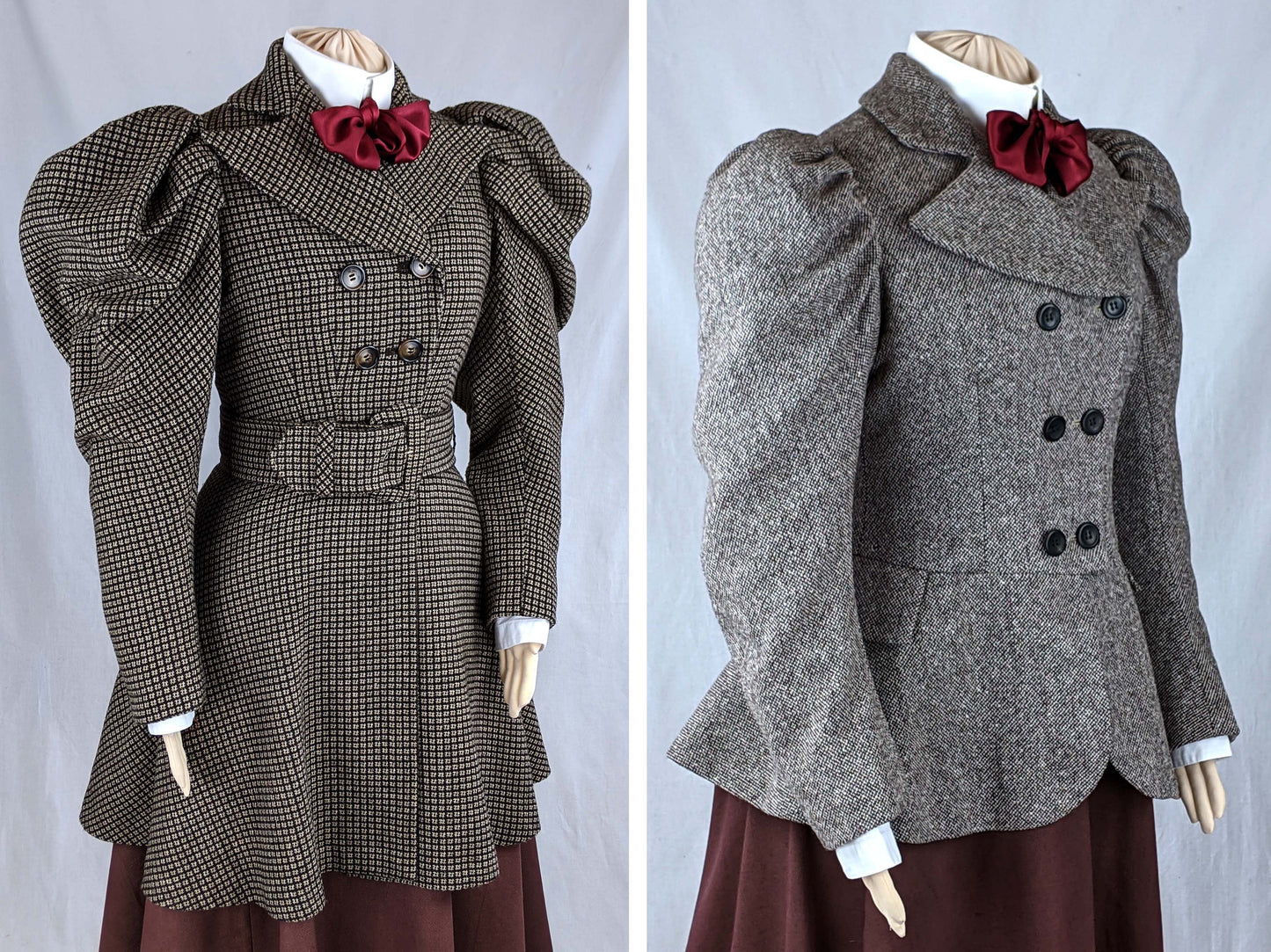 #0520 Victorian Skirted Jacket around 1890 with leg-o-mutton sleeves Sewing Pattern Size US 8-30 (EU 34-56) PDF Download