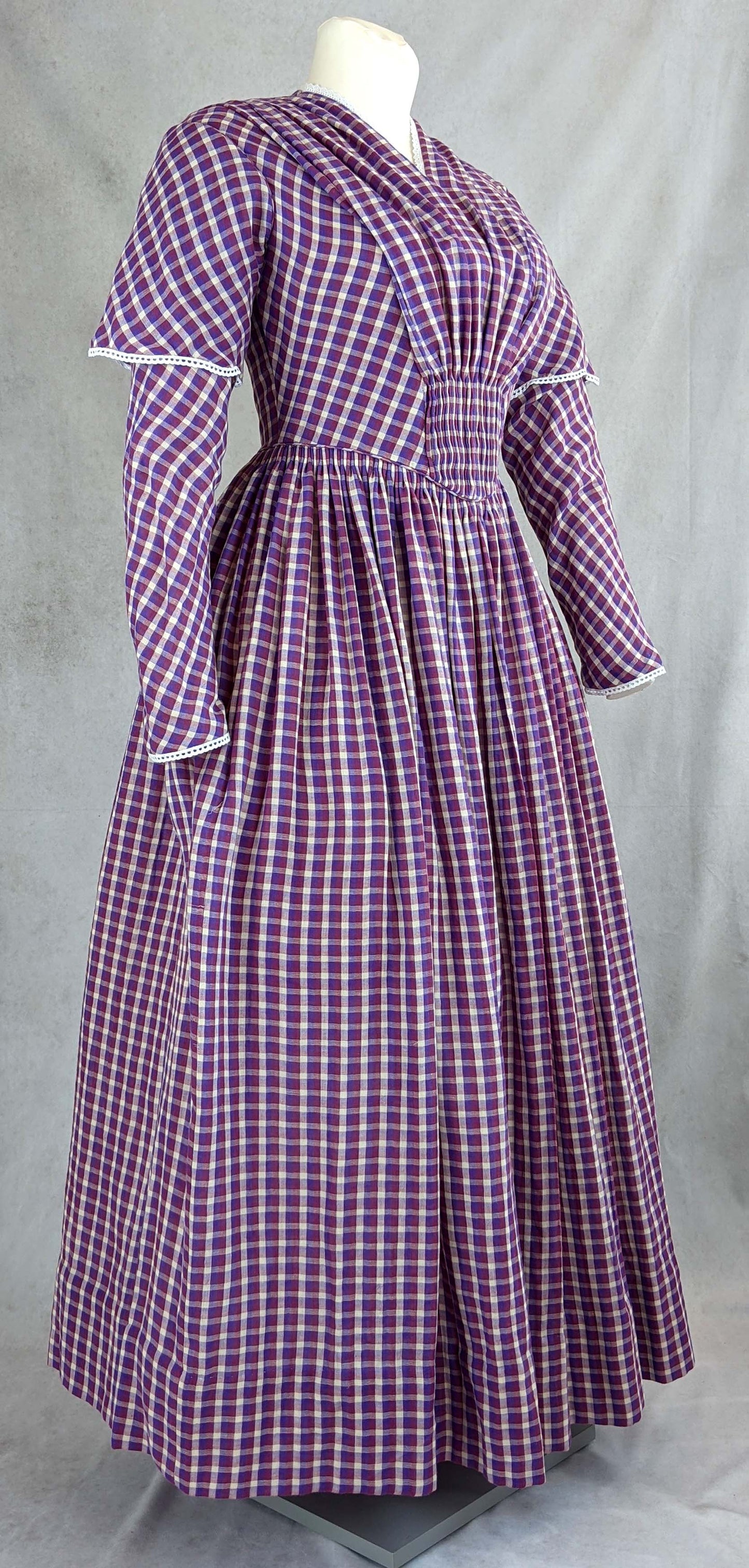 #0421 Day Dress 1840-45 Sewing Pattern Size US 8-30 (EU 34-56) Printed Pattern
