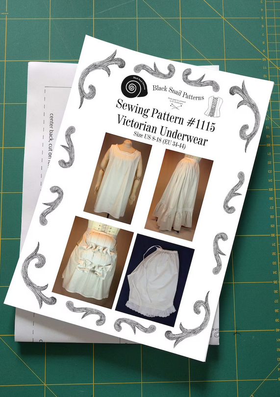 #1115 Victorian Underwear Sewing Pattern Size US 8-30 (EU 34-56) Printed Pattern