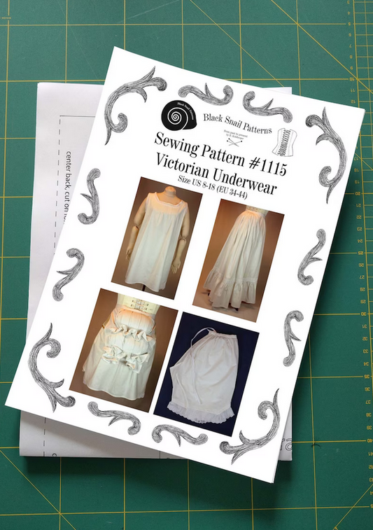 #1115 Victorian Underwear Sewing Pattern Size US 8-30 (EU 34-56) Printed Pattern