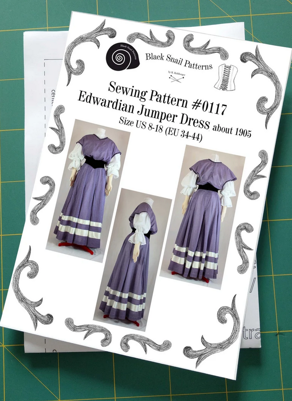 #0117 Edwardian Jumper Dress about 1905 Sewing Pattern Size US 8-30 (EU 34-56) Paper Pattern