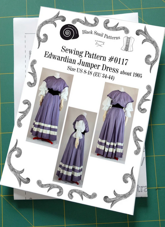 #0117 Edwardian Jumper Dress about 1905 Sewing Pattern Size US 8-30 (EU 34-56) Paper Pattern