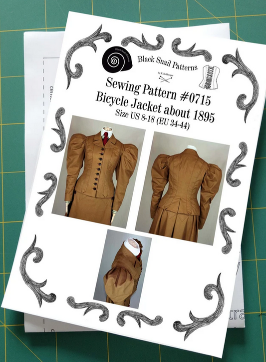 #0715 Edwardian Jacket 1895 Sewing Pattern Size US 8-30 (EU 34-56) Printed Pattern