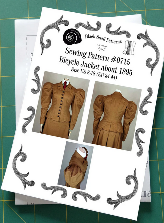 #0715 Edwardianische Jacke um 1895 Schnittmuster Größe EU 34-56 Papierschnittmuster