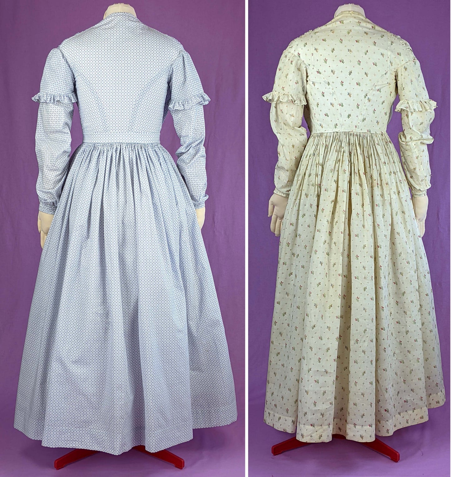 #0121 1840s Morning or Working Womans Dress Sewing Pattern Size US 8-30 (EU 34-56) PDF Download