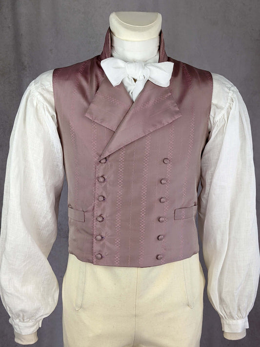 #0122 Empire Regency Mens Waistcoat 1790-1820 Sewing Pattern Size US 34-56 (EU 44-66) PDF Download