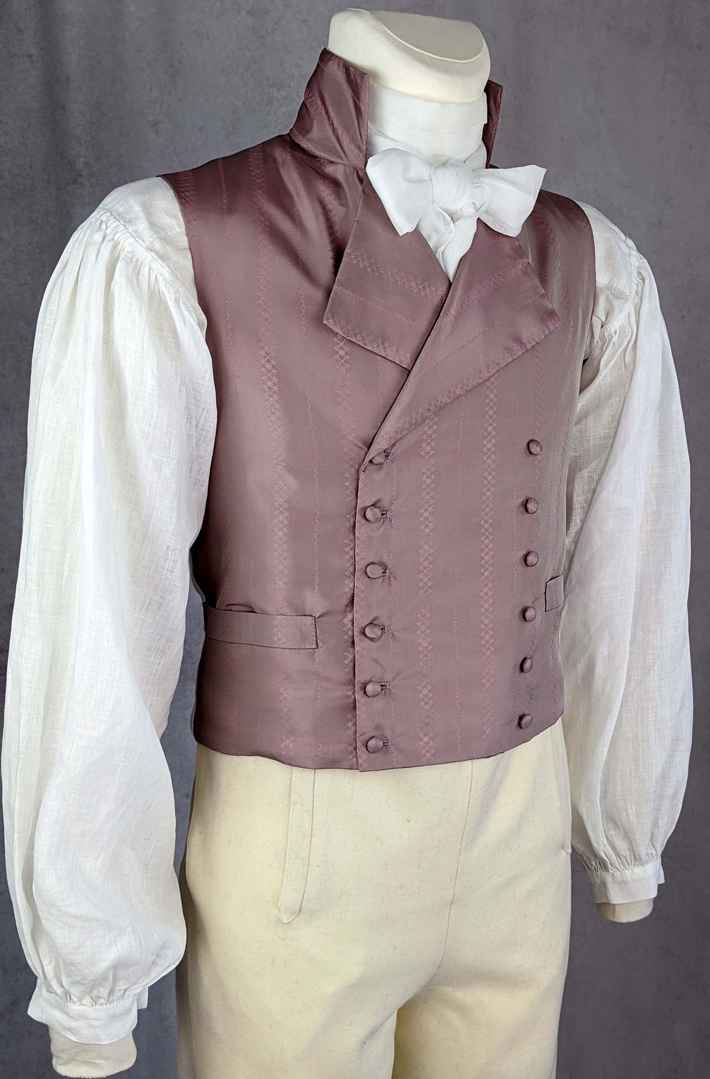 #0122 Empire Regency Mens Waistcoat 1790-1820 sewing pattern Size US 34-56 (EU 44-66) Paper Pattern