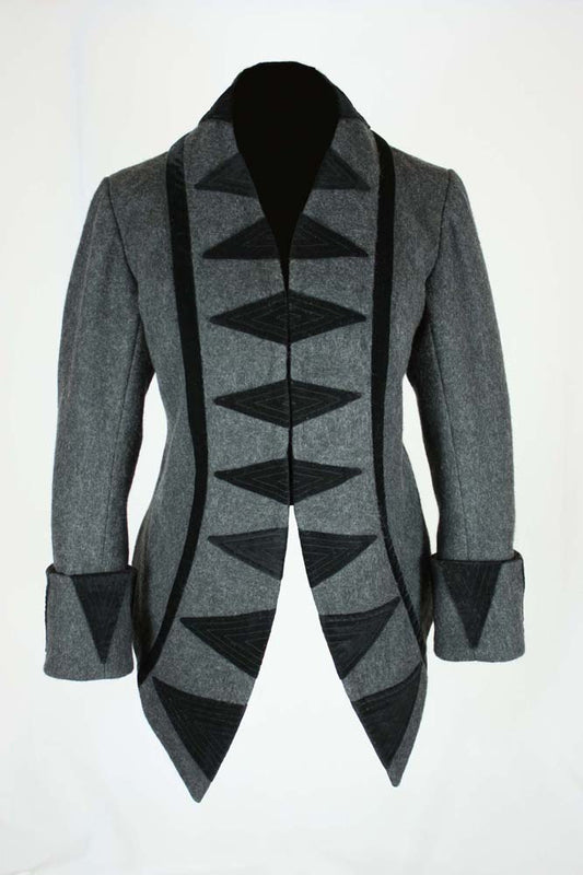 #0914 Viktorianische Jacke (Paletot) um 1876 mit Stehkragen Schnittmuster Größe EU 34-56 Papierschnittmuster