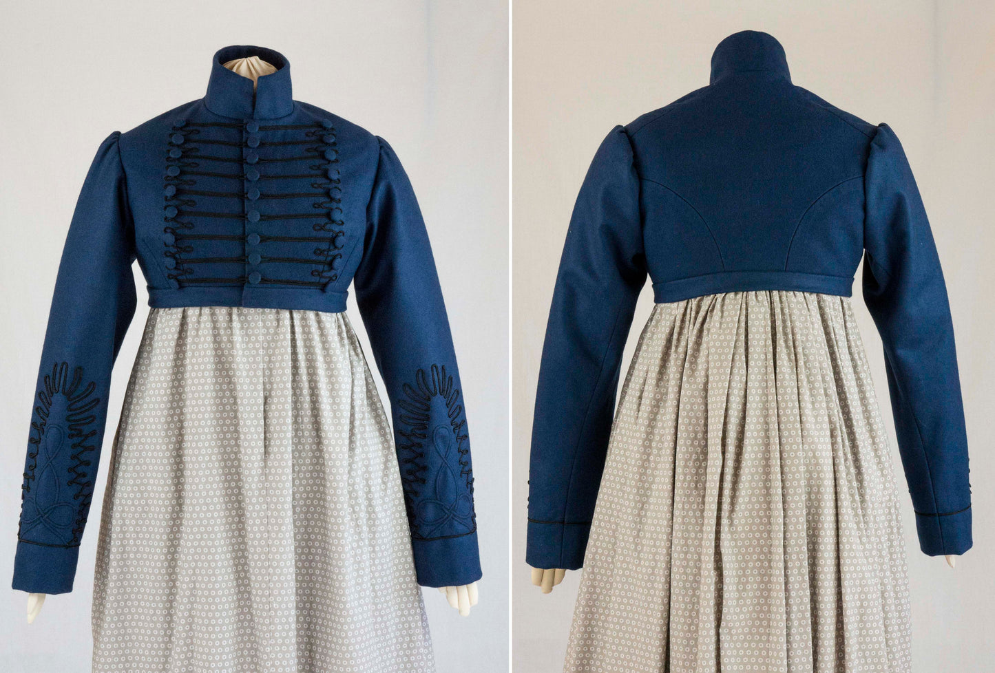 #0319 Empire Spencer or Redingote about 1815 with hat and muff Sewing Pattern Size US 8-30 (EU 34-56) Printed Pattern