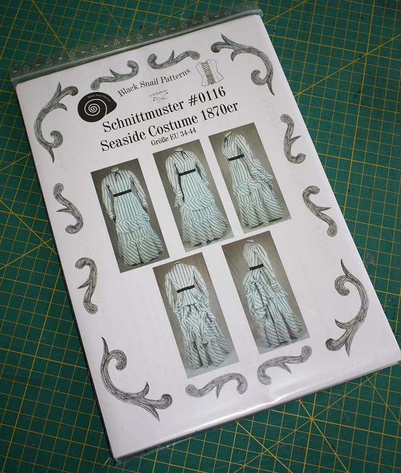 #0116 Victorian Dress Seaside Costume Sewing Pattern Size US 8-30 (EU 34-56) Printed Pattern
