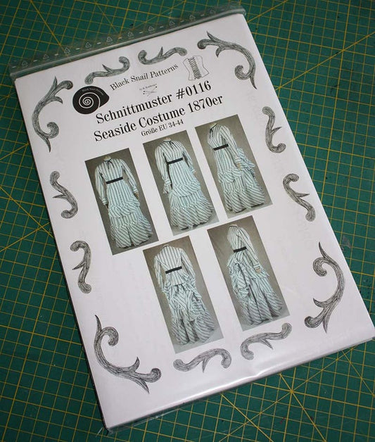 #0116 Victorian Dress Seaside Costume Sewing Pattern Size US 8-30 (EU 34-56) Printed Pattern