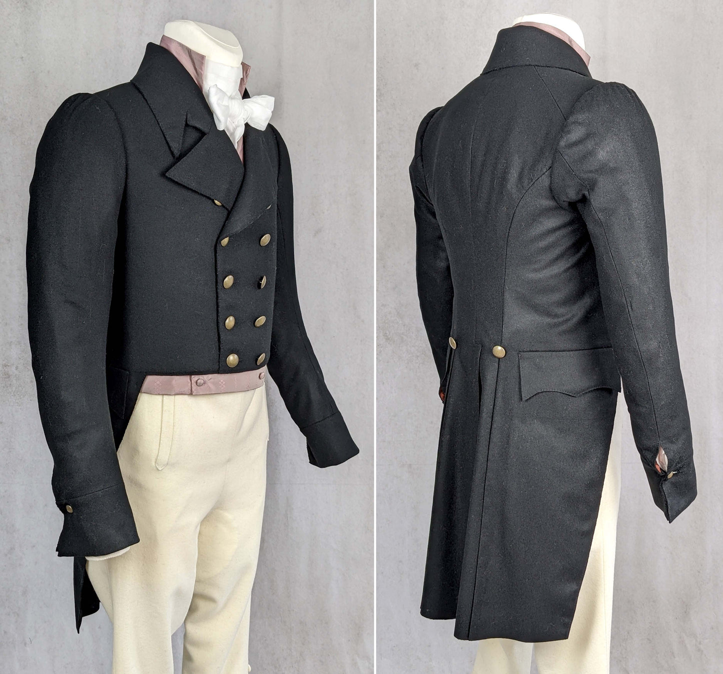 #0322 Empire Regency Men´s Tailcoat from 1800-1820 Sewing Pattern Size US 34-56 (EU 44-66) PDF Download