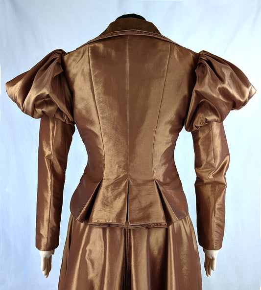 #0120 Edwardianische Jacke mit Puffärmeln um 1890 Schnittmuster Größe EU 34-56 PDF Download