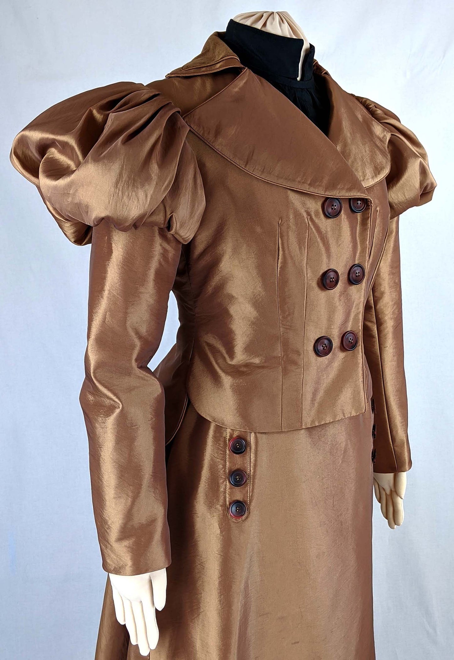 #0120 Edwardianische Jacke mit Puffärmeln um 1890 Schnittmuster Größe EU 34-56 PDF Download