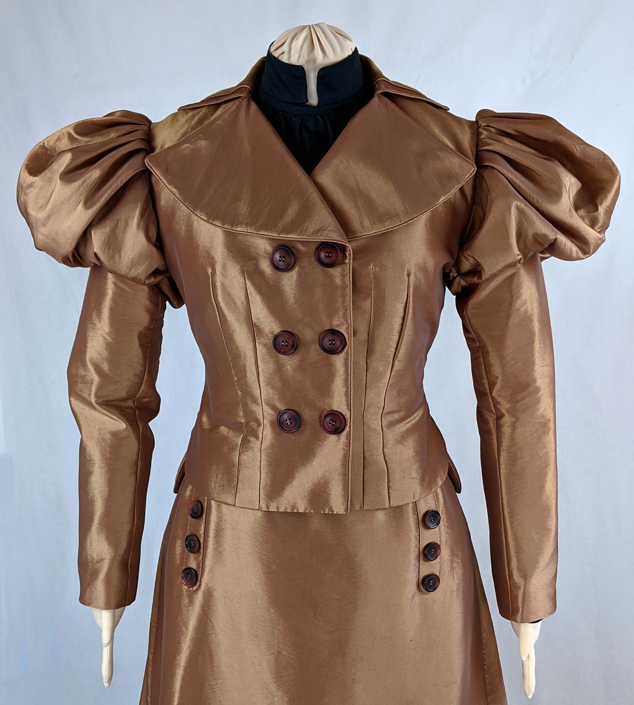 0120 Edwardian Jacket with puff sleeves 1890 Sewing Pattern Size US 8 –  BlackSnailPatterns