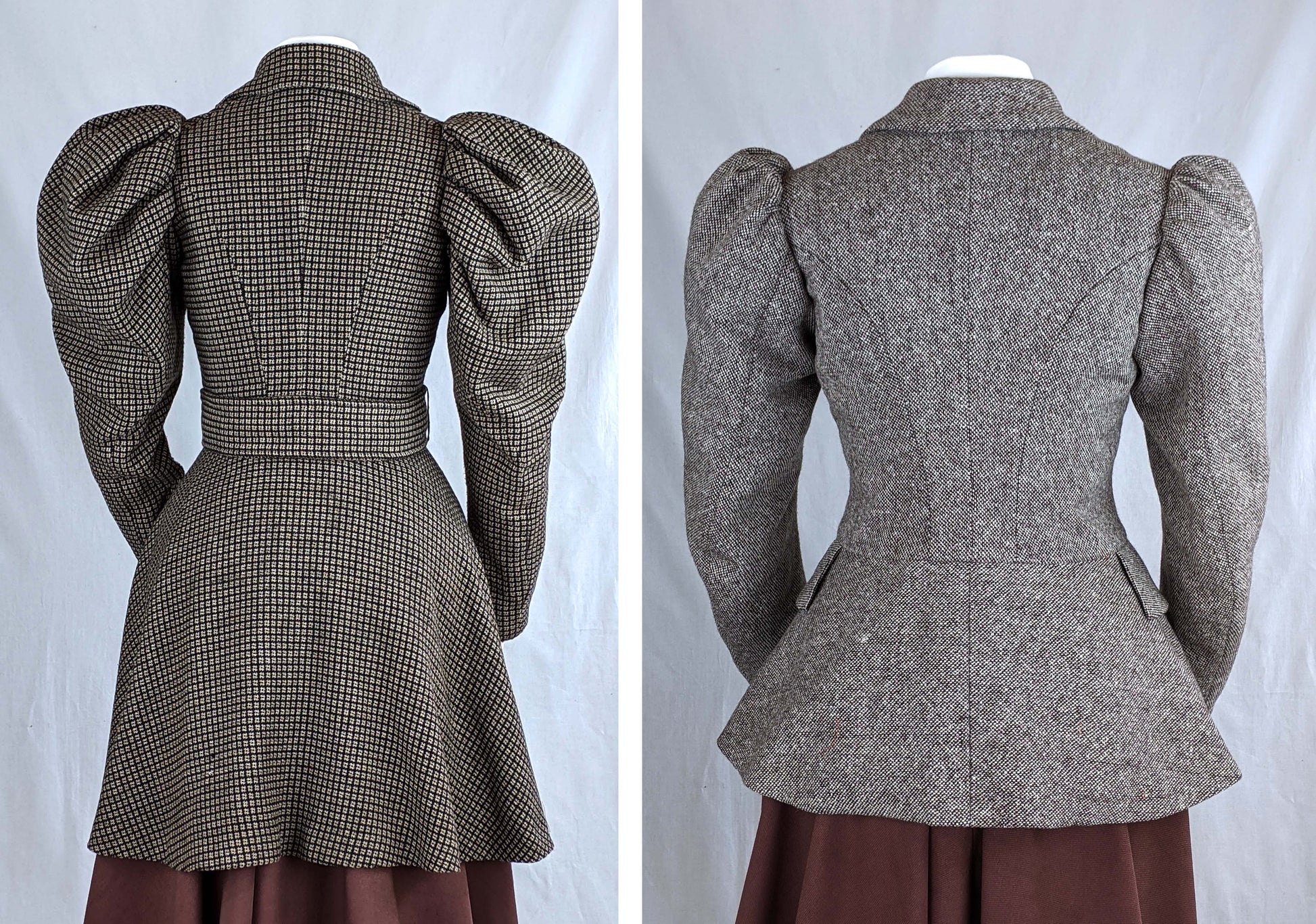0520 Victorian Skirted Jacket around 1890 with leg-o-mutton sleeves S – BlackSnailPatterns set-of-bishop-and-leg-of-mutton-sleeves-clothes-with-cuff-juliet-extended-cups-technical-fashion