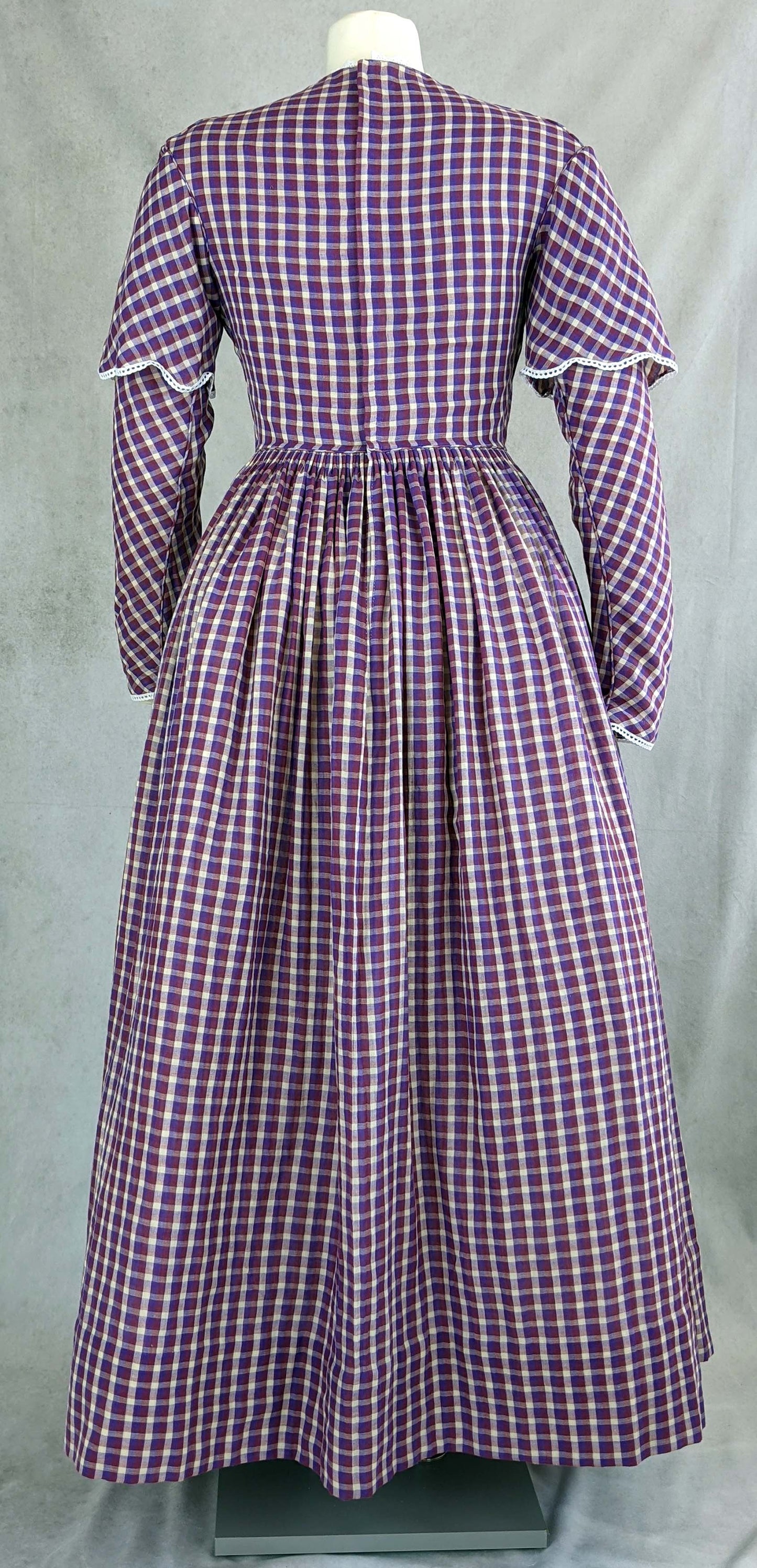#0421 Day Dress 1837-40 Sewing Pattern Size US 8-30 (EU 34-56) PDF Download