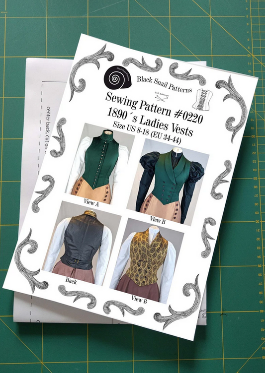 #0220 Edwardian Ladies Vests 1890 Sewing Pattern Size US 8-30 (EU 34-56) Printed Pattern