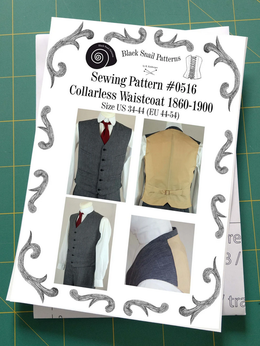 #0516 Victorian Edwardian Mens Waistcoat Sewing Pattern Size US 34-56 (EU 44-66) Paper Pattern