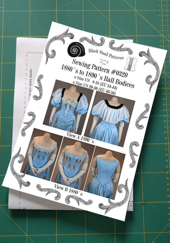 #0320 Victorian Ladies Ball Bodices from 1880 to 1900 Sewing Pattern Size US 8-30 (EU 34-56) Printed Pattern