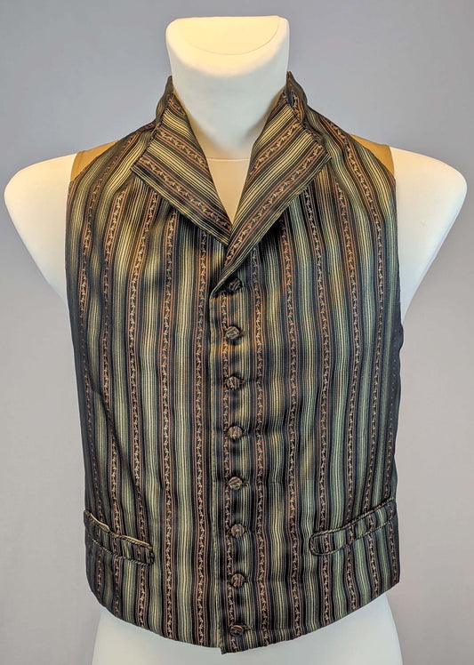 #0819 Georgian Mens Waistcoat, late 18th century Sewing Pattern Size US 34-56 (EU 44-66) PDF Download