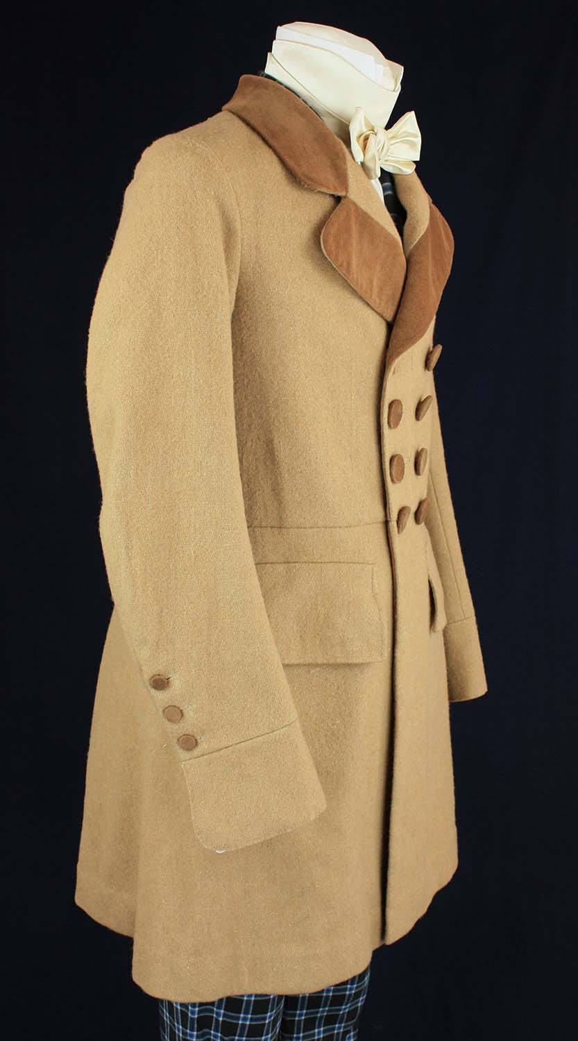 #0418 1830 Frock Coat Romantic period sewing pattern Size US 34-56 (EU 44-66) Download