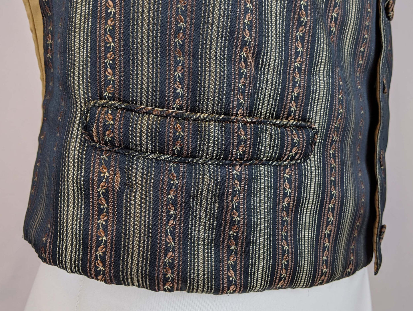 #0819 Georgian Mens Waistcoat, late 18th century Sewing Pattern Size US 34-56 (EU 44-66) PDF Download