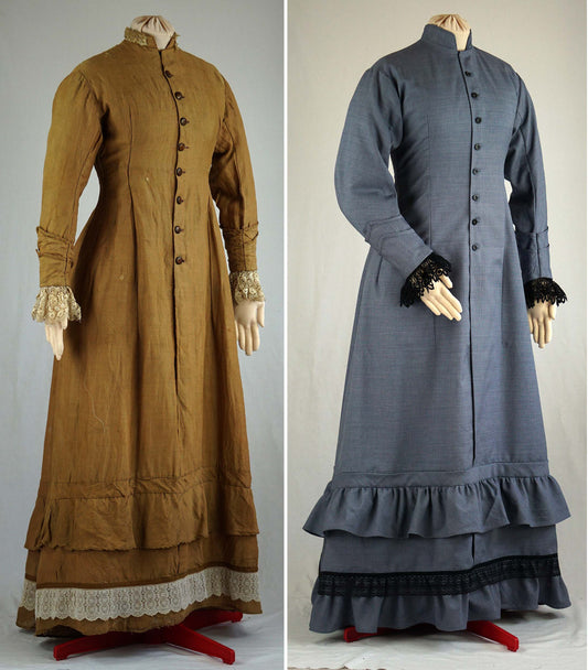 #0919 Viktorianisches Hauskleid (Wrapper) um 1870 Schnittmuster Größe EU 34-56 Papierschnittmuster